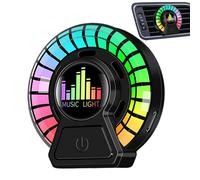Aromatherapy Light For Car - LED Musical Rhythm Diffuser | 6cm Rechargeable Ambient Color Changing Function | Gardenia Bluebells Sea Scent USB Powered For Utilis