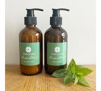 Aromatherapy Liquid Hand Soap and Lotion Set Mint and Juniper Made in the UK