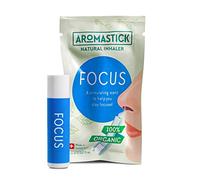 Aromatherapy Nasal Inhaler [Made in Swiss] Organic Essential Oils Set Diffuser for Sleep, Stress, Anxiety and Others [ Portable Aromatherapy Stick] (Focus)
