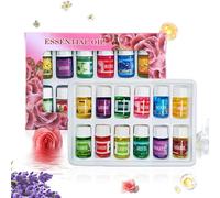 Aromatherapy Oil - 12 Pieces Aromatherapy Diffuser Oil Scents for Home | Natural Water-Soluble Humidifier Scents with 3ml Glass Vials & Long-Lasting Air Freshener for Room and Car Use