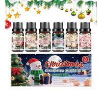 Aromatherapy Oils Diffuser - 6 Pieces Christmas Perfume Oil Set for Home, Car, and Office, Portable Scented for Bedroom, Yoga, Meditation, Spa, Candles, Bath Salts, or Shower 5.94x0.91x2.36 inches