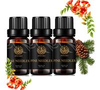 Aromatherapy Pine Needles Essential Oils Set, 3x10ml Therapeutic Grade Pine Needles Fragrance Essential Oils Kit for Diffusers, 100% Pure Pine Needles Aromatherapy Essential Oils Fragrance Set