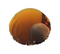 Aromatic Candle Double Layer Waterproof Shower Cap For Women, Reusable Bath Hat With Elastic Band, Keep Hair Dry For Shower And Skincare