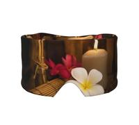 Aromatic Candles Print Sleep Eye and Ear Muffs Mask - Soft & Breathable, Ideal for Travel, Meditation, and Nighttime Use