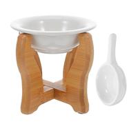 Aromatic Oil Burner Tealight Candle Holder Ceramic Bamboo Bedroom