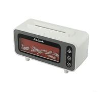 Aromatic Retreat Elegant Dual Function Retro Humidifier With Colorful Flame Effect To Enrich Your Space (White)