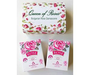 Aromatic Rose SOAP BAR with Bulgarian Rose oil, 2pcs set in gift box
