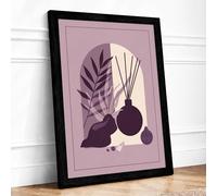 Aromatics & Botanicals Minimalist Framed Wall Art Print A1 (84.1×59.4cm) Black, Wall Decor for Living Room, Bedroom, Office & Home, Ready to Hang, Art Gift