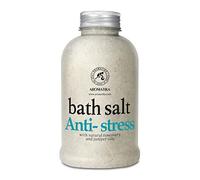 AROMATIKA Anti Stress Bath Salts with Rosemary & Juniper Essential Oils - 600 g Natural Aromatherapy Bath Soak for Good Sleep, Relax & Stress Relief, for Soaking Bath, Body Care, Beauty & Home Spa