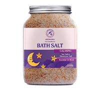 AROMATIKA Calming Bath Salts - 1300 g Sea Salt & Himalayan Salt Blend with Sandalwood, Lavender & Bergamot Essential Oils, Aromatherapy Bath Soak for Good Sleep, Relax, Body Care, Beauty & Home Spa