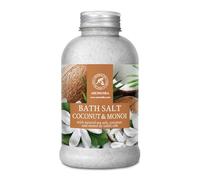 AROMATIKA Coconut & Monoi Bath Salts - 600 g Natural Sea Salt Aromatherapy Bath Soak with Monoi de Tahiti & Coconut Oil for Relaxation, Stress & Fatigue Relief, Body Care, Beauty & Home Spa, Gift Idea