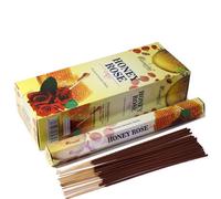 Aromatika Honey Rose Charcoal-Free Hex Incense - Floral, Calming Scent