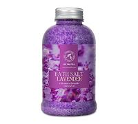 AROMATIKA Lavender Essential Oil Bath Salts - 600 g Aromatherapy Bath Soak for Sleep & Stress Relief, Calming, Relaxing Spa Bath Salts for Soaking Bath, Body Care, Home Spa Wellness & Relaxation