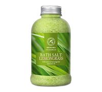 AROMATIKA Lemongrass Bath Salts with Natural Essential Oil - 600 g Refreshing Aromatherapy Detox Bath Soak for Good Sleep, Stress Relief & Relaxation, Body Care, Beauty, Home Spa Wellness, Gift Idea