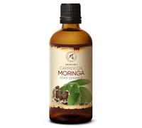 AROMATIKA Moringa Seed Carrier Oil 100 ml - Cold Pressed Moringa Oleifera Base Oil for Face, Body, Hair, Lips & Nails Care - Moisturising Skincare Oil for Massage, Bath & Essential Oils