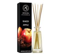 AROMATIKA Reed Diffuser Baked Apple 100ml - Warm Apple Room Fragrance, Scented Diffuser with Sticks, Long Lasting Air Freshener for Home, Office, Spa, Club, Restaurant & Boutique - Aromatherapy Gift