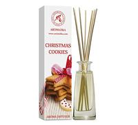 AROMATIKA Reed Diffuser Christmas Cookies 100ml - Sweet Christmas Cookies Room Fragrance, Scented Diffuser with Rattan Sticks, Long Lasting Fragrance & Air Freshener, Warm Holiday Aromatherapy Scent
