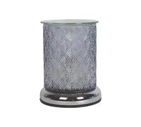 AROMATIZE Aroma Accessories Electric Glass Wax Melt Burner Wax Melter Touch On/Off Warmer For Home Office Bedroom Living Room Decor Grey Leaf, AR2065