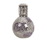Aromatize Decorative Glittering Mosaic Purple & Silver Large Fragrance Oil Lamp 16cm