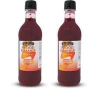 Aromhuset 500ml Blood-Orange Diluting Concentrate - Makes 16.5 L Drink - Mixing Ratio 1:32 - Zero Sugar & Highly Concentrated - Blood-Orange Syrup Flavour Ready To Drink (Pack of 2)