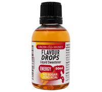 Aromhuset Energy Flavour Drops 50 ml - High Intensity, Sugar Free, Zero Calorie Flavoured Liquid for Protein Shakes, Baking, Yogurt, Ice Cream, Desserts and More