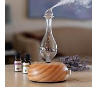 ArOmis Premium Glass Essential Oils Nebulizer - Waterless Diffuser for Aromatherapy - Handmade Oil Diffuser, Wooden Base, No Plastic, No Heat, No Battery, No LEDs - Orbis Lux Merus
