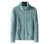 aromm Women's Warm Full Zip Casual Long Sleeve Soft Polar Fleece Jacket Green for Outdoor Sport Travel Hiking Skiing, XL