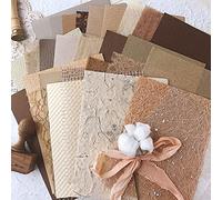 Aromoty 30Pcs Handmade Scrapbook Paper Craft Textured Paper Morandi A5 Sheet Mesh Fabric Mulberry Special Paper Mix for Scrapbooking Junk Journal Journaling Supplies DIY Materials, 5.8x8.2 inches