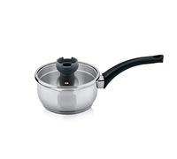 Aron - Design Star Red Dot and if Award Cooking Pot Stainless Steel Sauce Pot with Glass Lid, Diameter 16 cm 1810 Stainless Steel - Suitable for All Hobs Including Induction Cooking Device by Carl