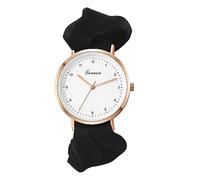 Aroncent Stretch Band Hairband Watch: Easy Reader Watch with Elastic Hairband Strap Arabic Numeral Dial Expansion Band Watch - Analog Quartz Wristwatch for Women Girl and Students - Black