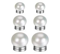 Aroncent Womens Magnetic Pearl Earrings: 3 Pairs Non-Pierced Clip-On Studs Set - 6mm 8mm 10mm Faux Pearl Elegant Jewelry for Sensitive Ears