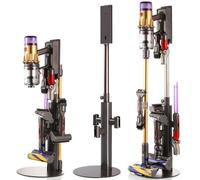 Arondson Vacuum Stand Holder, Height Adjustable Stand for Dyson V15 Detect V12 V11 V10 V8 V7, Aluminum Storage Standing Dock for 8 Accessories, ASS001