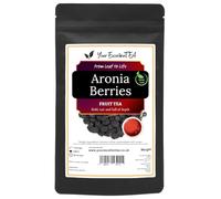 Aronia Dried Berries Fruit Loose Tea (50g) Whole Dried Fruits, Aronia Berries, Black Chokeberry for Your Excellent Fruit Tea Drink, Natural and Pure Vegan, Aromatic, Closed in Resealable Pouch