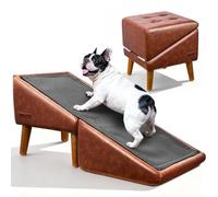 AronYada Dog Ramp for Couch, 16"H 2-in-1 Non-Slip Dog Stairs for Small Dogs