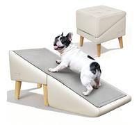 AronYada Dog Ramp for Couch, 16"H 2-in-1 Non-Slip Dog Stairs for Small Dogs