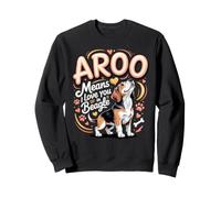 Aroo Means I Love You in Beagle Hound Dog Lover Sweatshirt