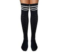 AROOMVE Women's Sparkle Rhinestone Stocking Sexy Shiny Socks Over Knee High Stocking, Style_06, One size