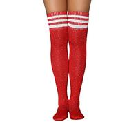 AROOMVE Women's Sparkle Rhinestone Stocking Sexy Shiny Socks Over Knee High Stocking, Style_09, One size