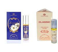 Aroosah & Classic Concentrated Perfume Oil Roll-On - Long Lasting Attar for Men & Women - Alcohol Free - 6ml Each (Pack of 2)