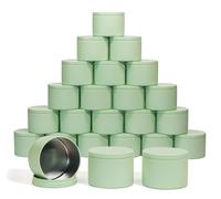 Aroparc Candle Tins 8oz with Lids, 24 Pack Seamless Bulk Candle Containers for Candle Making Supplies Empty Candle Jars - Mint