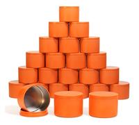 Aroparc Candle Tins 8oz with Lids, 24 Pack Seamless Candle Containers for Candle Making Supplies Empty Candle Jars - Orange
