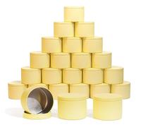 Aroparc Candle Tins 8oz with Lids, 24 Pack Seamless Candle Containers for Candle Making Supplies Empty Candle Jars - Lemon