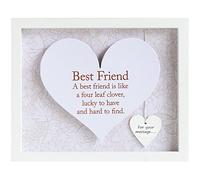 Arora 7600 Said with Sentiment Rectangular Heart Frames Best Friend, Multicolour, One Size