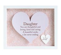 Arora 7601 Said with Sentiment Rectangular Heart Frames Daughter, Multicolour, One Size