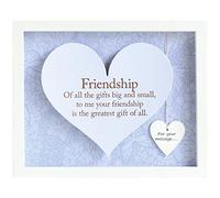 Arora 7603 Said with Sentiment Rectangular Heart Frames Friendship, Multicolour, One Size