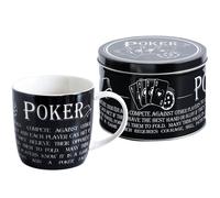 Arora Design Men's Ultimate Gift For Man - Poker Mug & Tin in Black Arora Design Black
