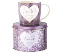 Arora Design Women's Said with Sentiment - Auntie Mug in Tin in Purple Arora Design Purple