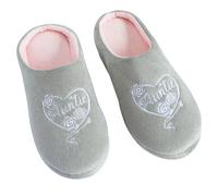 Arora Design Women's Said with Sentiment Auntie Slippers in Light Grey | Size: 5-6 Arora Design Light Grey 5-6