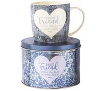 Said with Sentiment - Best Friend Mug in Tin Arora Design Purple One Size