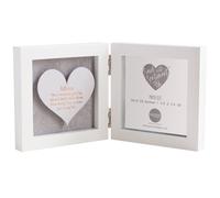 Arora Design Women's Said with Sentiment Hinged Heart Photo Frame Mum in White Arora Design White